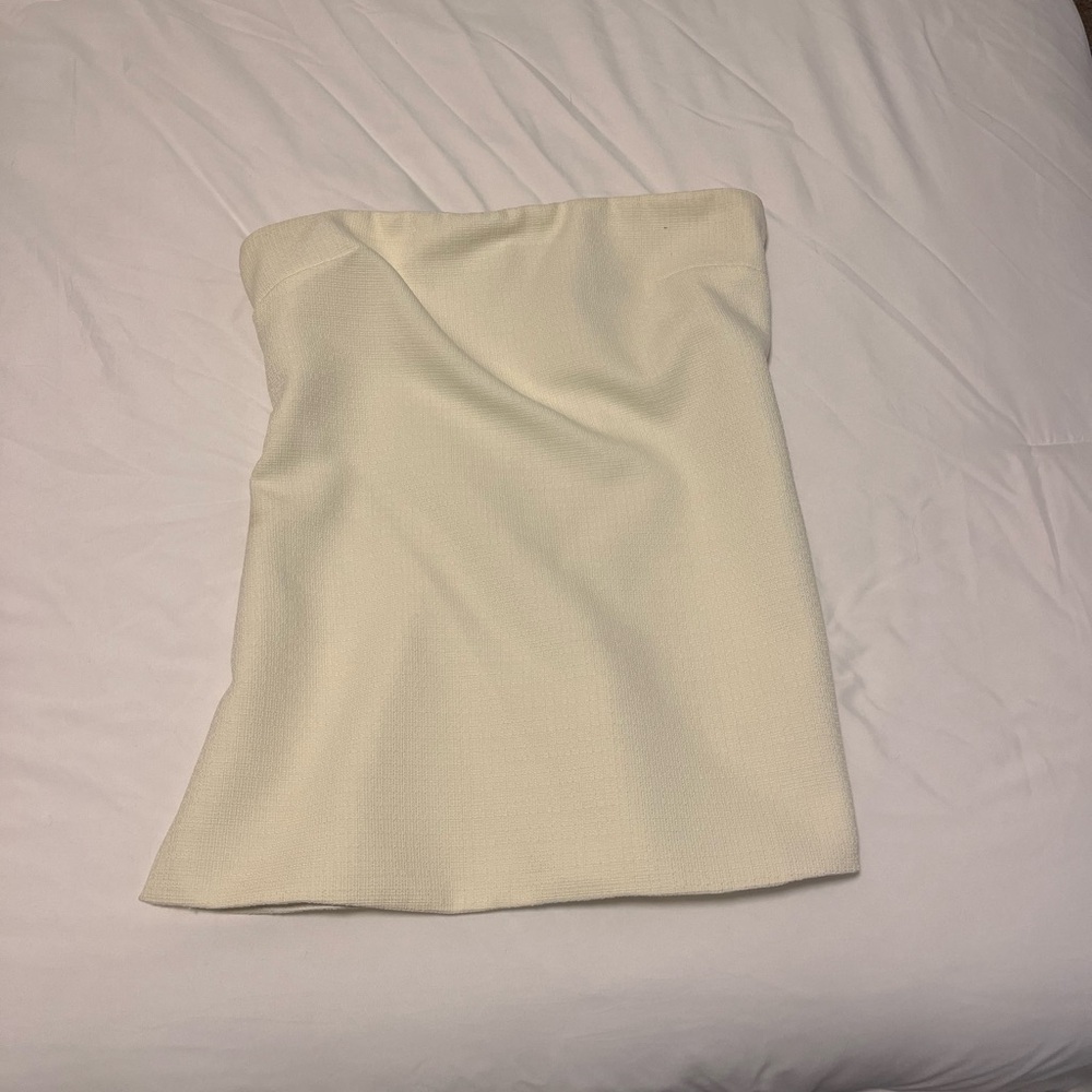 Elegant Cream Strapless top